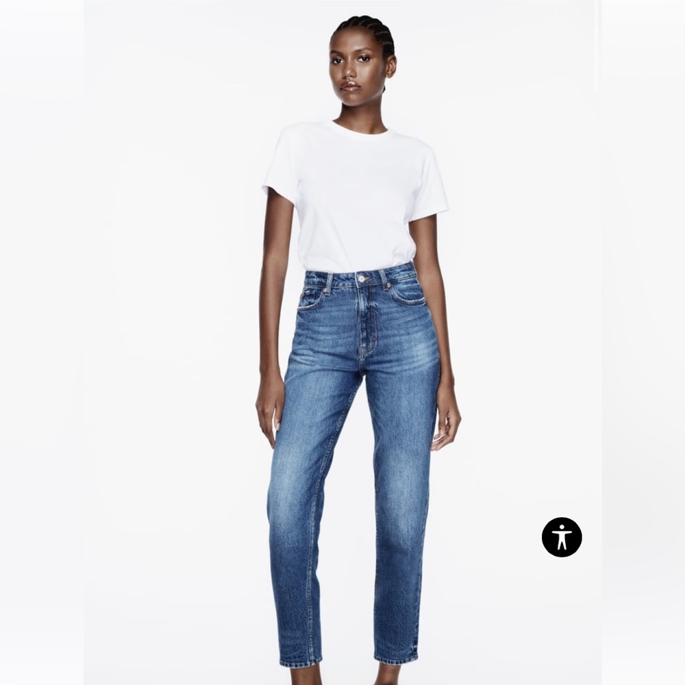 Zara Mom Fit High Waist Jeans Sz 6